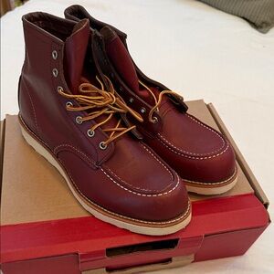 Red Wing Shoes Dark Red Leather Boots